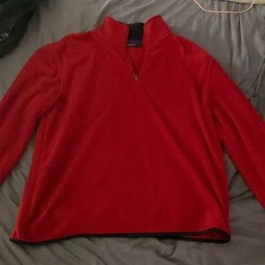 Zip Up Nautica Sweater Red.